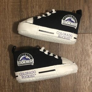 ❌ SOLD! Colorado Rockies Baby Crib Shoes
